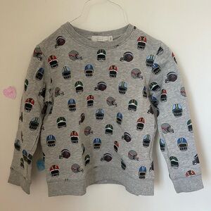 Stella McCartney Kids Football Helmet Sweatshirt, Size 8
